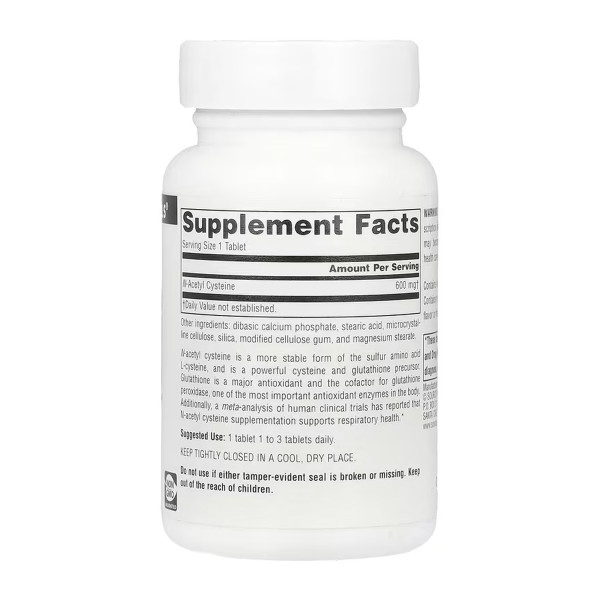 N-Acetyl Cysteine 600mg - 60 tabs  N-Acetyl Cysteine 600mg - 60 tabs