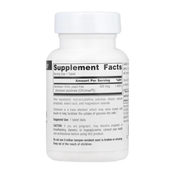 Ultra Chromium Picolinate 500™ 500 mcg - 60 tabs  Ultra Chromium Picolinate 500™ 500 mcg - 60 tabs