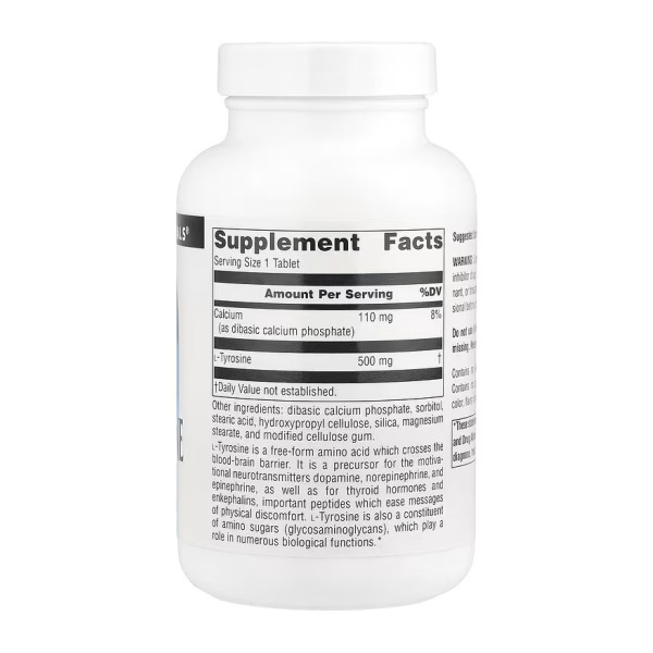 L-Tyrosine 500mg - 100 tabs  L-Tyrosine 500mg - 100 tabs