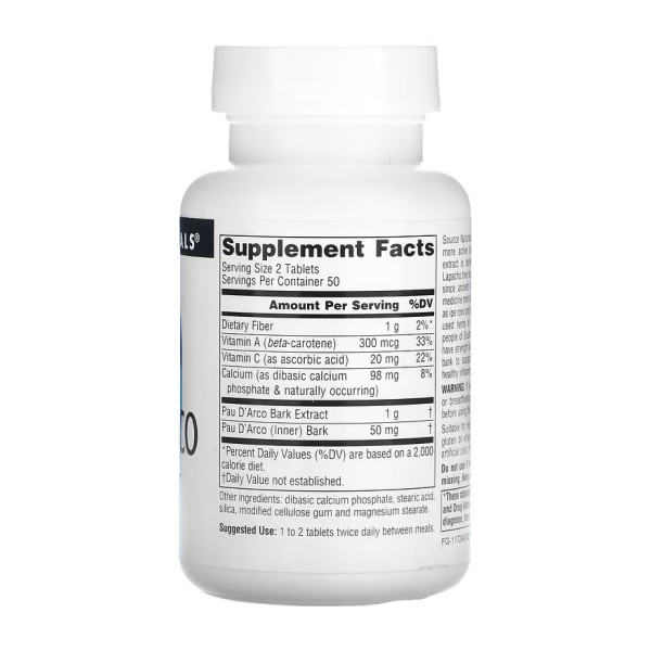 Pau D'Arco Extract 500mg - 100 tabs  Pau D'Arco Extract 500mg - 100 tabs