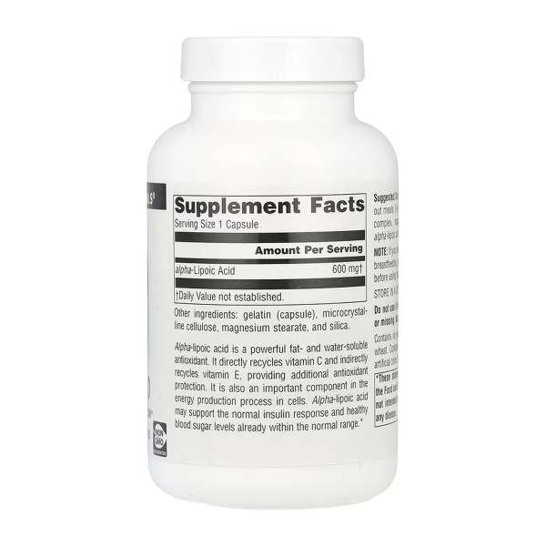 Alpha Lipoic Acid 600 mg - 120 caps  Alpha Lipoic Acid 600 mg - 120 caps