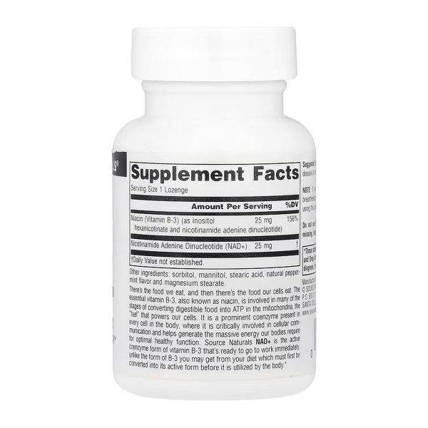 NAD+ Coenzymated™ B-3 - 30 Lozenges  NAD+ Coenzymated™ B-3 - 30 Lozenges
