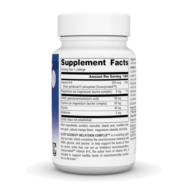 Sleep Science® Melatonin Complex™ 3 mg - 50 lozenges Orange