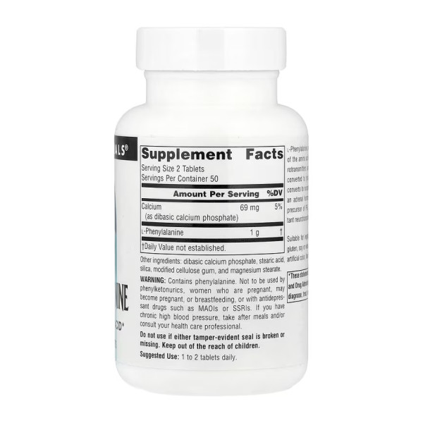 L-Phenylalanine 500mg - 100 tabs  L-Phenylalanine 500mg - 100 tabs