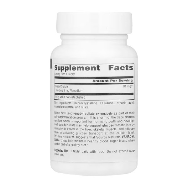 Vanadyl Sulfate 10mg - 100 tabs  Vanadyl Sulfate 10mg - 100 tabs