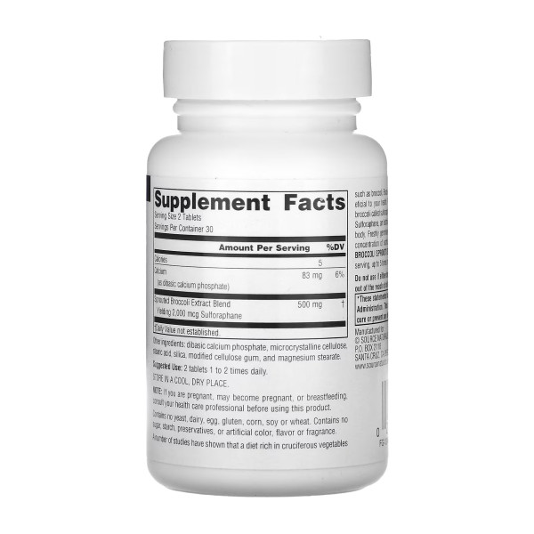 Broccoli Sprouts Extract 250mg - 60 tabs  Broccoli Sprouts Extract 250mg - 60 tabs