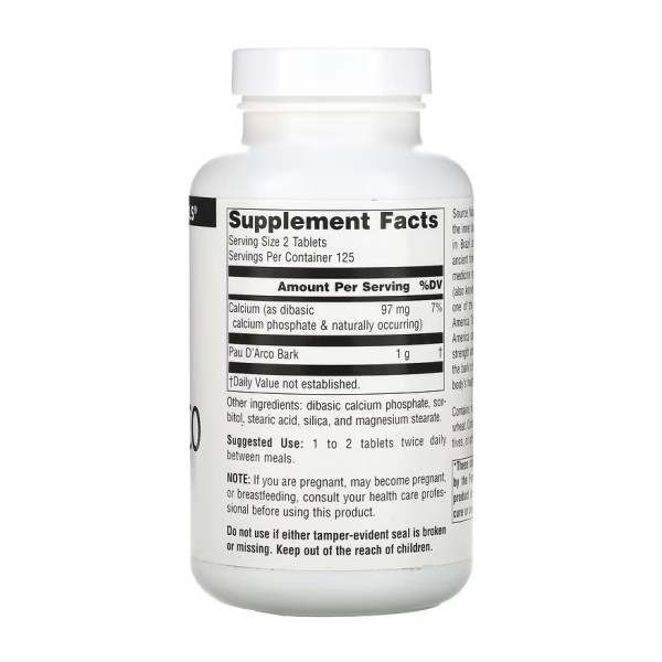 Pau D'Arco 500mg - 250 tabs  Pau D'Arco 500mg - 250 tabs
