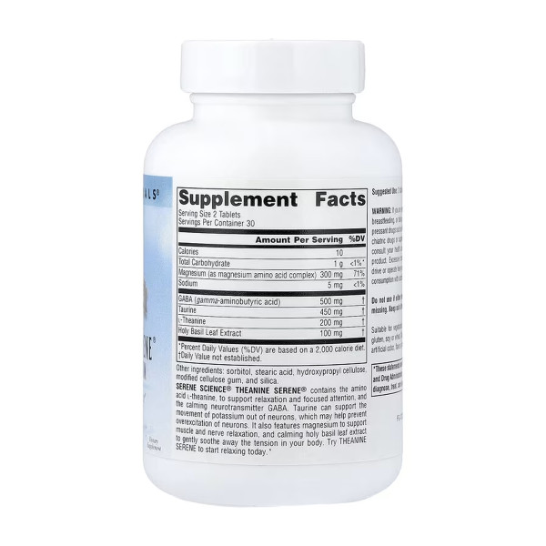 Serene Science® Theanine Serene® - 60 tabs  Serene Science® Theanine Serene® - 60 tabs
