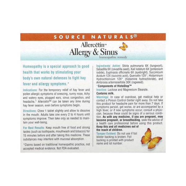 Allercetin™ Allergy & Sinus - 48 tabs  Allercetin™ Allergy & Sinus - 48 tabs