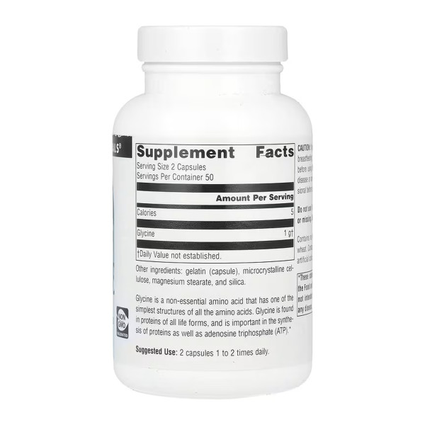 Glycine 500 mg - 100 caps  Glycine 500 mg - 100 caps
