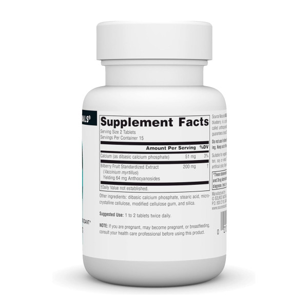 Bilberry Extract 100 mg - 30 tabs  Bilberry Extract 100 mg - 30 tabs