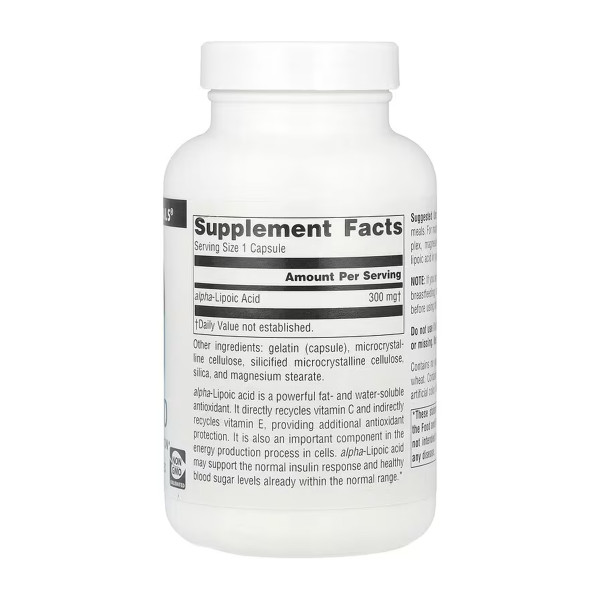 Alpha Lipoic Acid 300 mg - 120 caps  Alpha Lipoic Acid 300 mg - 120 caps