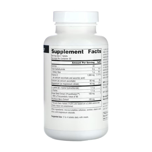 Proline & Lysine 550 mg - 120 tabs  Proline & Lysine 550 mg - 120 tabs