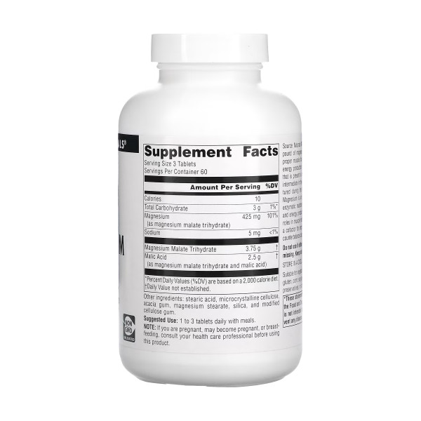 Magnesium Malate 1250mg - 90 tabs  Magnesium Malate 1250mg - 90 tabs