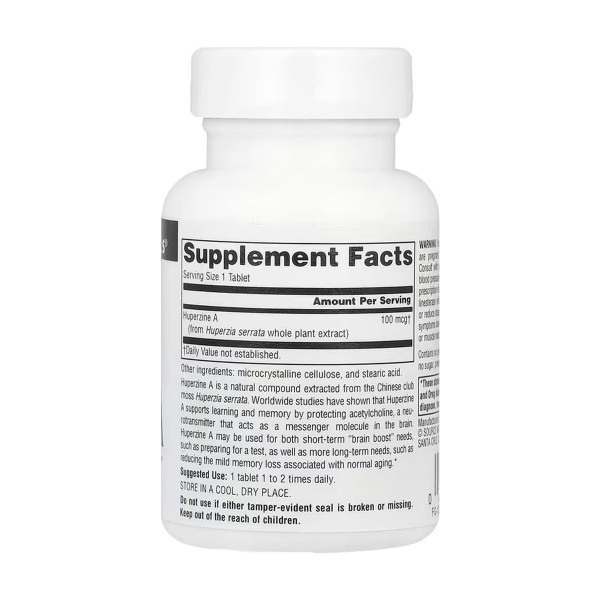 Huperzine A 100 mcg - 60 tabs  Huperzine A 100 mcg - 60 tabs