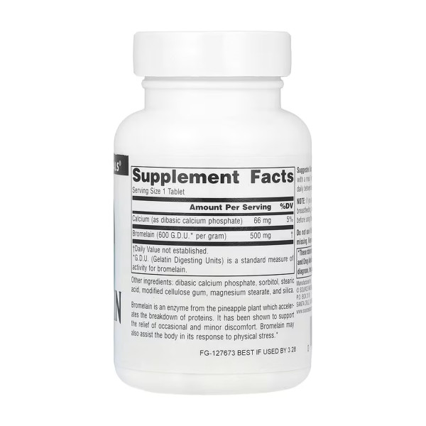 Bromelain 600 GDU - 60 tabs  Bromelain 600 GDU - 60 tabs