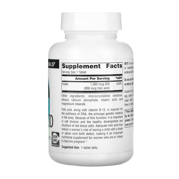 Folic Acid 800 mcg - 200 tabs  Folic Acid 800 mcg - 200 tabs