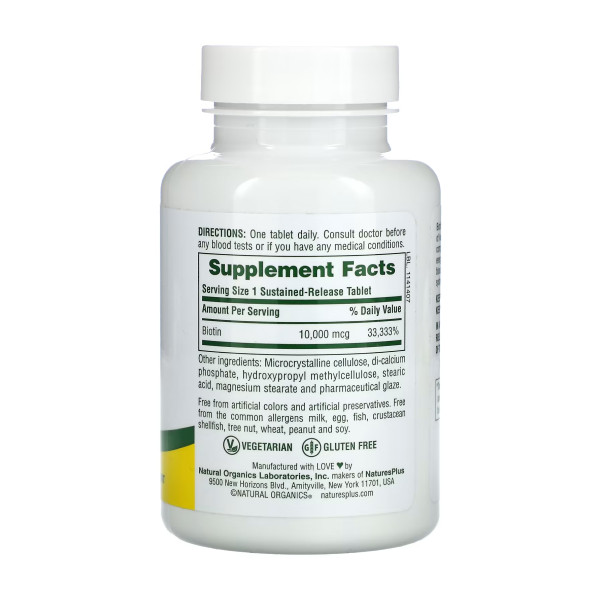 Біотин 10000 мкг - 90 таблеток Biotin 10000 mcg - 90 tabs