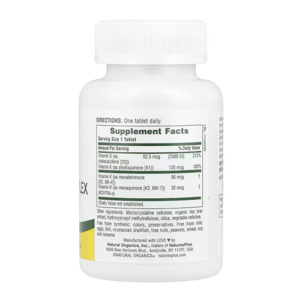 Віт Д3 К2 2500 МО/120 мкг - 90 табл Vit D3 K2 2500 IU/120 mcg - 90 tabs