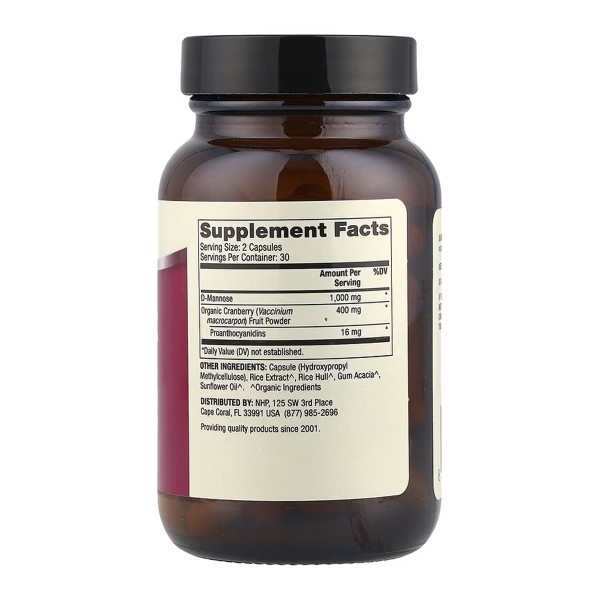 D-Mannose and Cranberry Extract - 60 caps (До 10.26)