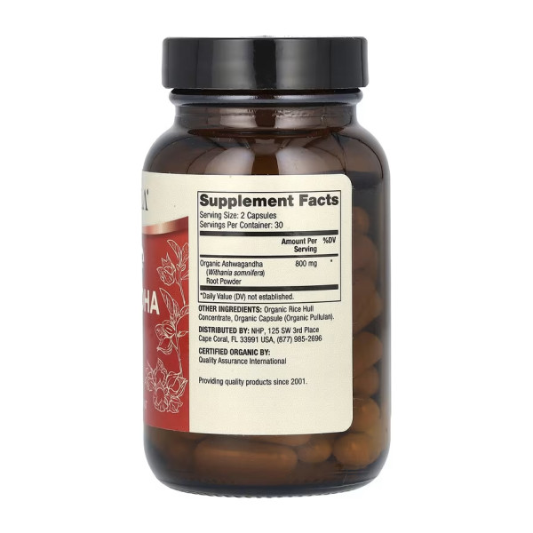 Органічна Ашваганда - 60 капсул Organic Ashwagandha - 60 caps