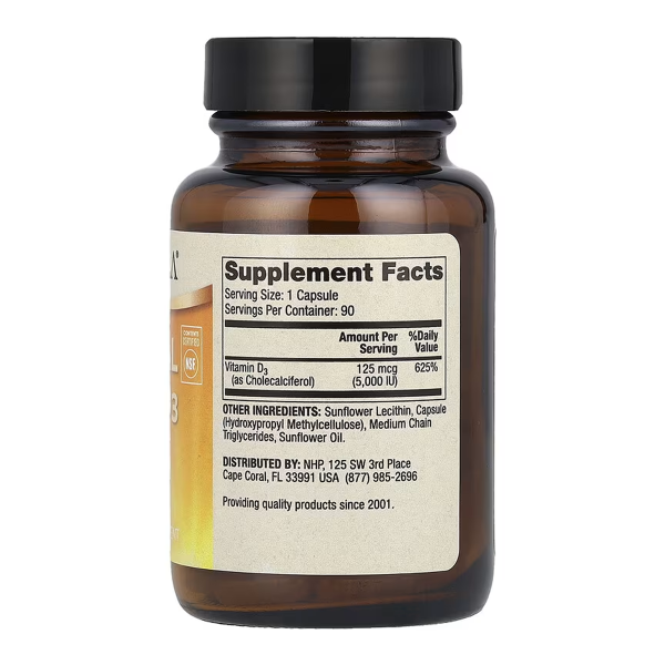 Ліпосомальний вітамін D3 5000 МО - 90 капсул Liposomal Vitamin D3 5000 IU - 90 caps