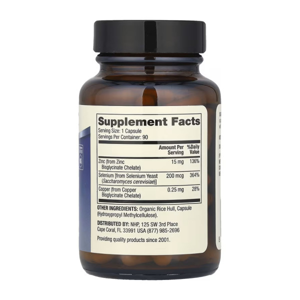 Цинк плюс селен - 90 капсул Zinc plus Selenium - 90 caps