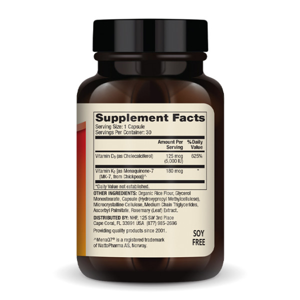 Вітаміни D3 та K2 - 30 капсул Vitamins D3 & K2 - 30 caps