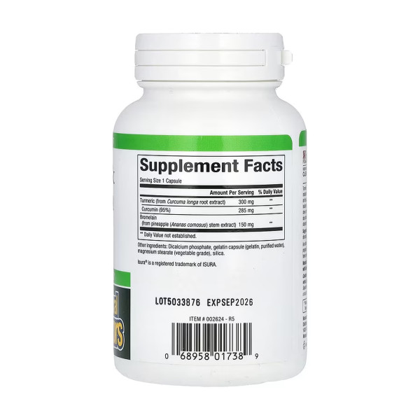   Куркума та бромелайн 450 мг - 90 капсул    Turmeric & Bromelain 450mg - 90 caps