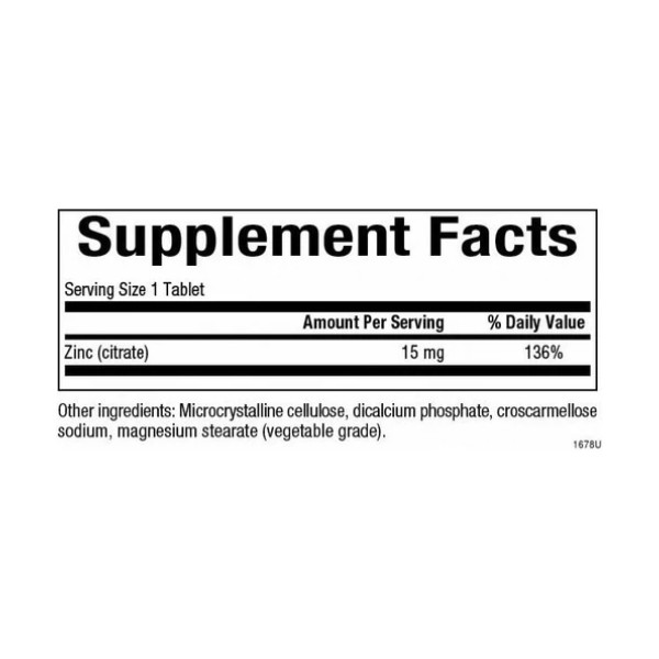  Цитрат цинку 15 мг - 90 таблеток   Zinc Citrate 15mg - 90 tabs