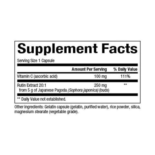 Рутин 250 мг - 90 капсул   Rutin 250mg - 90 caps