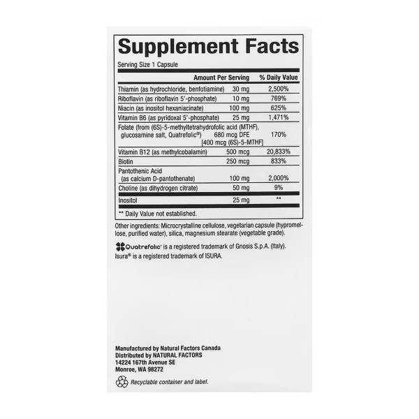 Біокоензимований активний комплекс B - 60 капсул     BioCoenzymated Active B Complex - 60 caps