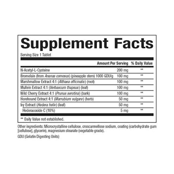 Здоров'я легень, бронхів та пазух - 45 таблеток    Lung, Bronchial & Sinus Health - 45 tabs