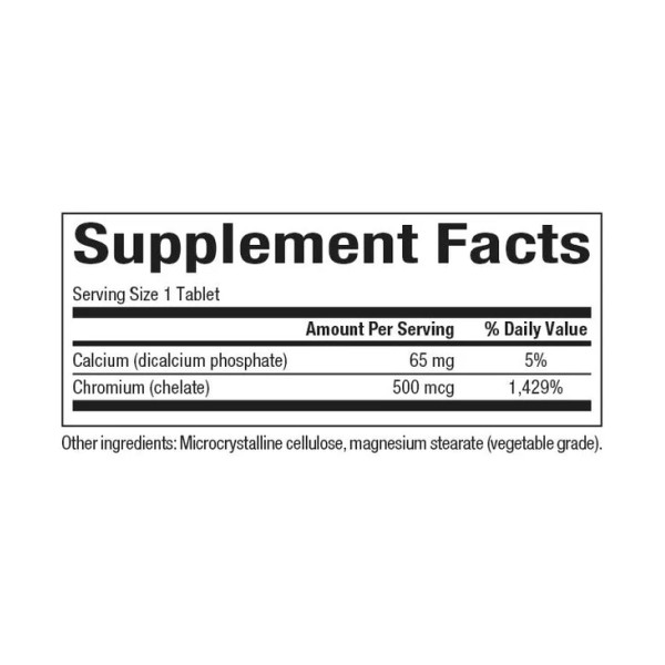 Хром GTF хелат 500 мкг - 90 таблеток    Chromium GTF Chelate 500mcg - 90 tabs