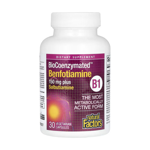 Біокоензимований бенфотіамін - 30 капсул   BioCoenzymated Benfotiamine - 30 caps
