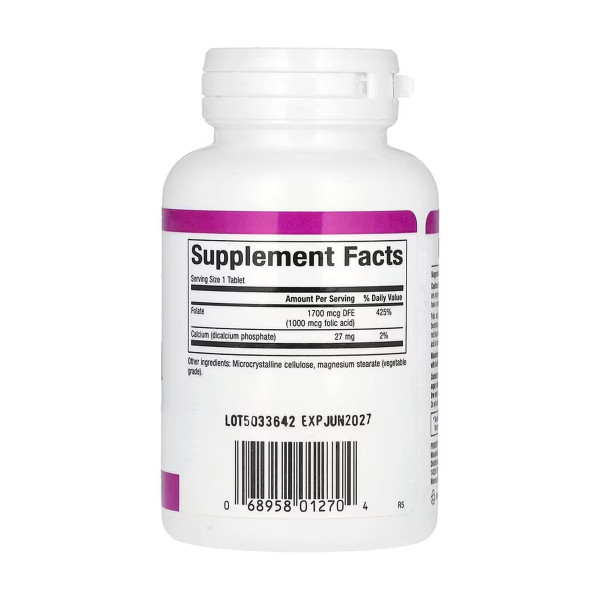  Фолієва кислота 1 мг - 90 таблеток  Folic Acid 1mg - 90 tabs
