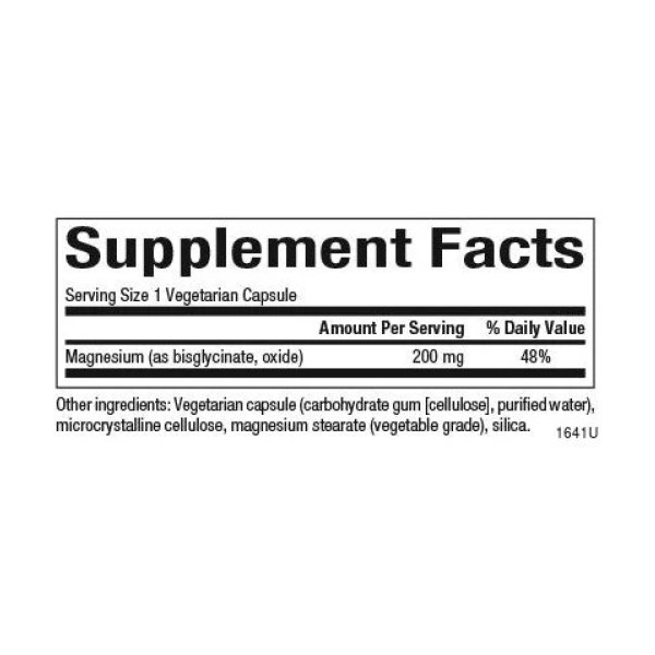 Бісгліцинат магнію 200 мг - 120 капсул     Magnesium Bisglycinate 200mg - 120 vcaps