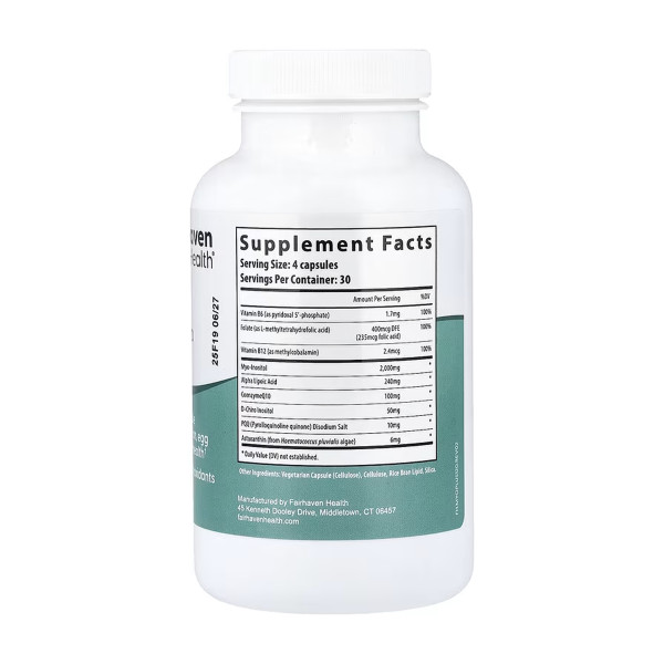 PQQ + Міо + D-Хіро Інозитол Плюс - 120 капсул PQQ + Myo + D-Chiro Inositol Plus - 120 caps