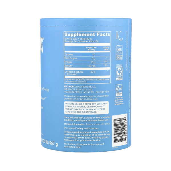 Vital Proteins, Collagen Peptides, Колагенові пептиди, 567 г Collagen Peptides - 567g Unflavored