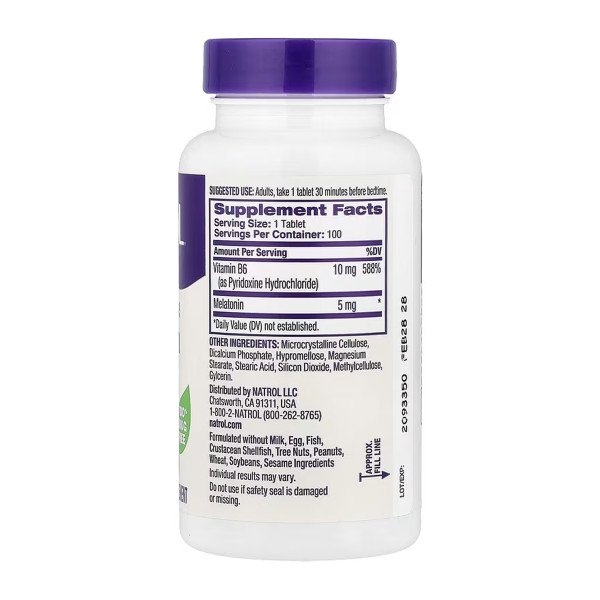  Мелатонін 5 мг - 100 таблеток          Melatonin 5mg - 100 tabs