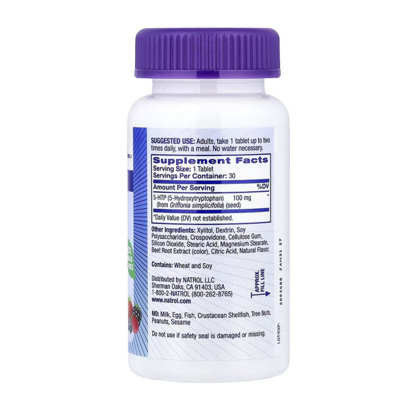  5-HTP 100 мг швидкорозчинний - 30 таблеток  5-HTP 100mg Fast Dissolve - 30 tabs