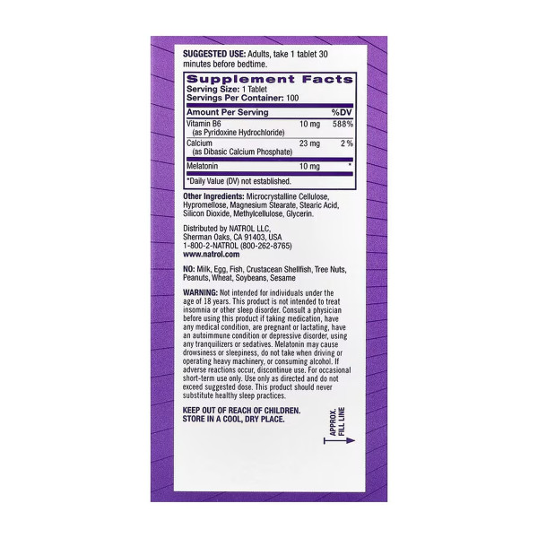  Розширений сон Мелатонін 10 мг - 100 таблеток   Advanced Sleep Melatonin 10mg - 100 tabs