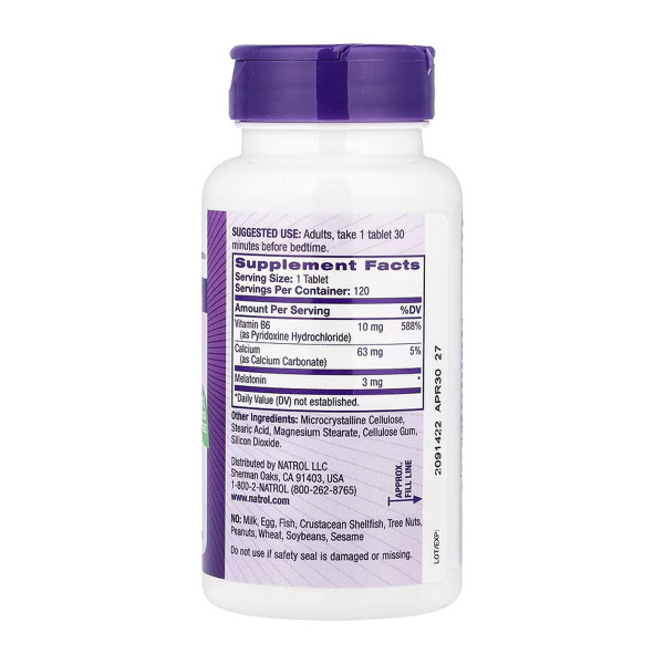  Мелатонін 3 мг - 120 таблеток   Melatonin 3mg - 120 tabs
