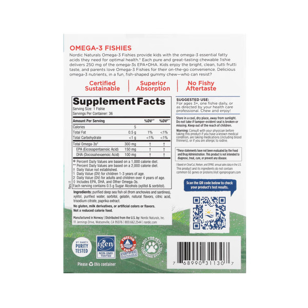 Nordic Omega-3 - 36 рибок       Nordic Omega-3 - 36 Fishies