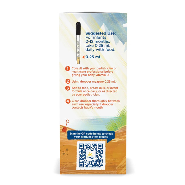 Рідкий вітамін D3 для дітей - 22,5 мл                          Baby's Vitamin D3 Liquid - 22.5 ml