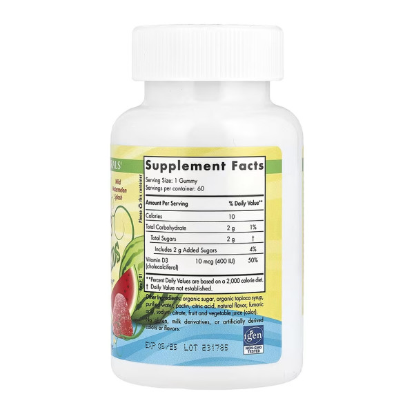 Жувальні цукерки з вітаміном D3 для дітей - 60 цукерок                                                                   Vitamin D3 Gummies Kids - 60 gummies