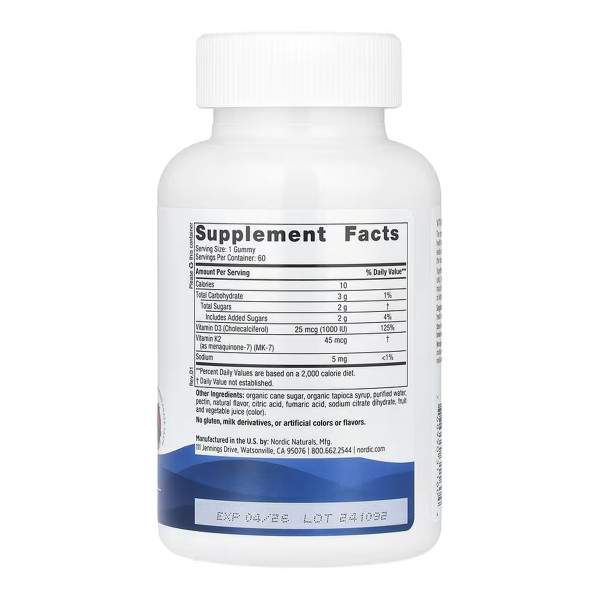 Vitamin D3 + K2 - 60 gummies