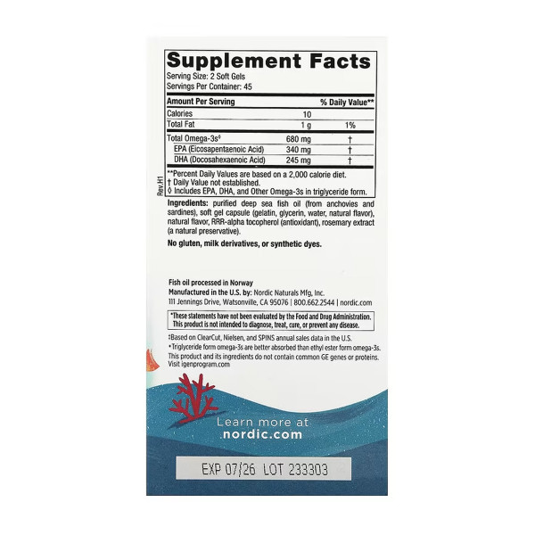    Ultimate Omega Junior - 90 міні-м'яких капсул   Ultimate Omega Junior - 90 mini softgels
