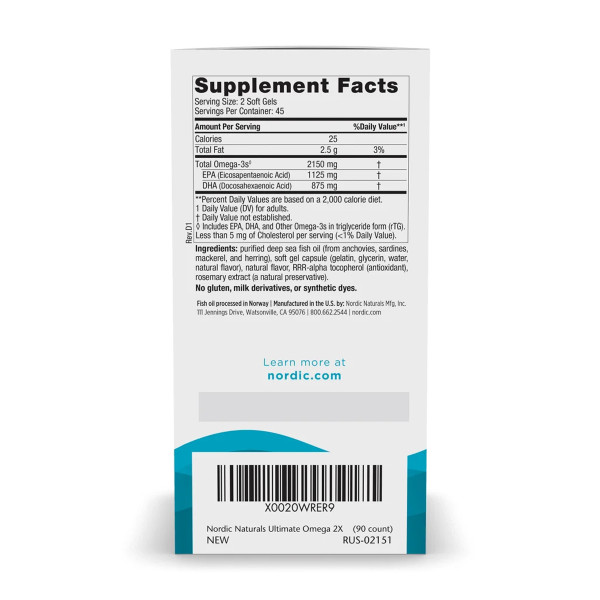    Ultimate Omega 2X - 90 м'яких капсул                Ultimate Omega 2X - 90 softgels