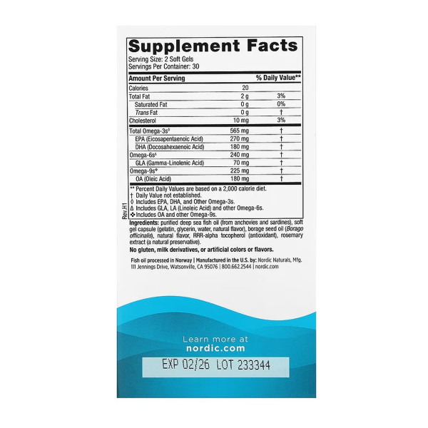 Повний Омега - 60 м'яких капсул                              Complete Omega - 60 softgels
